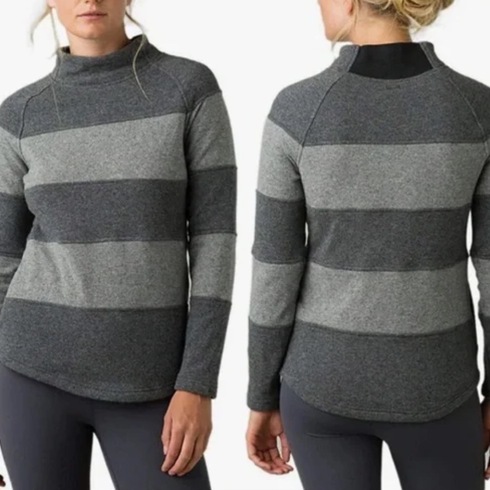 Prana wool blend striped Dessau sweater small
